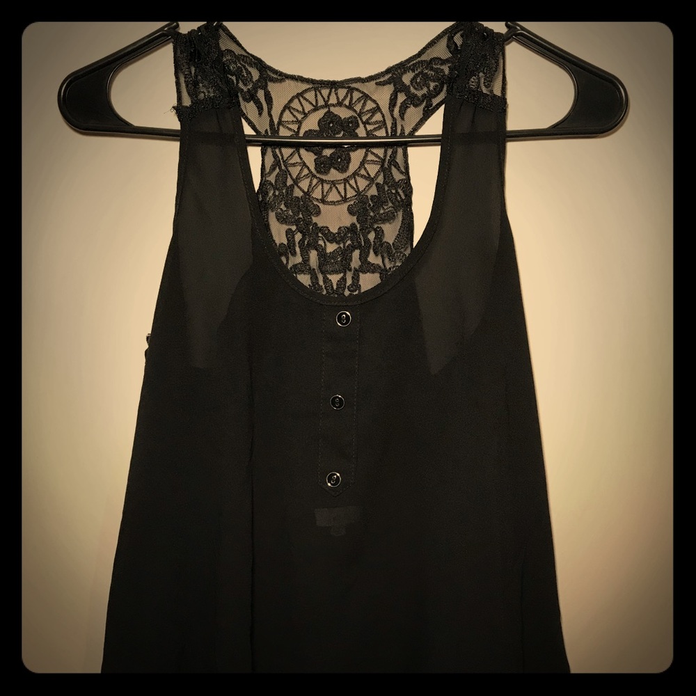 Mine Black Blouse with Lace (S)